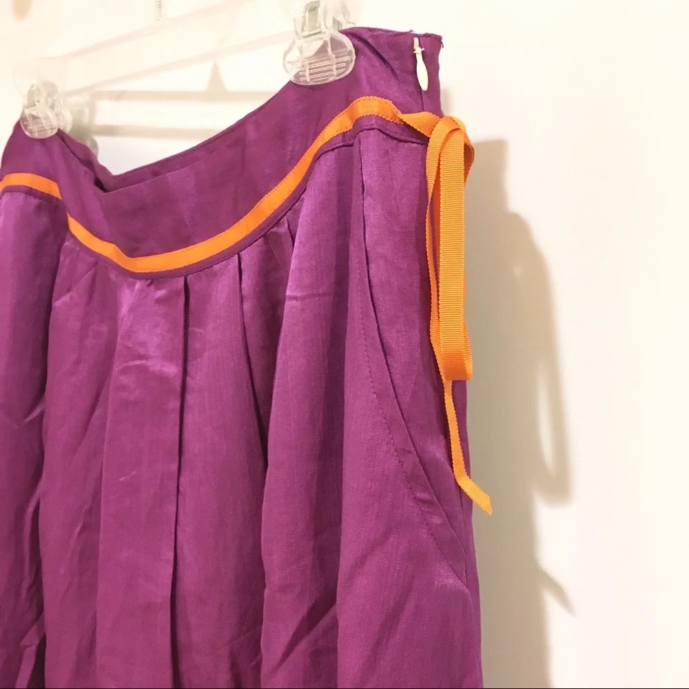 Matta New York Zapotec Skirt Plum XL Cotton Silk